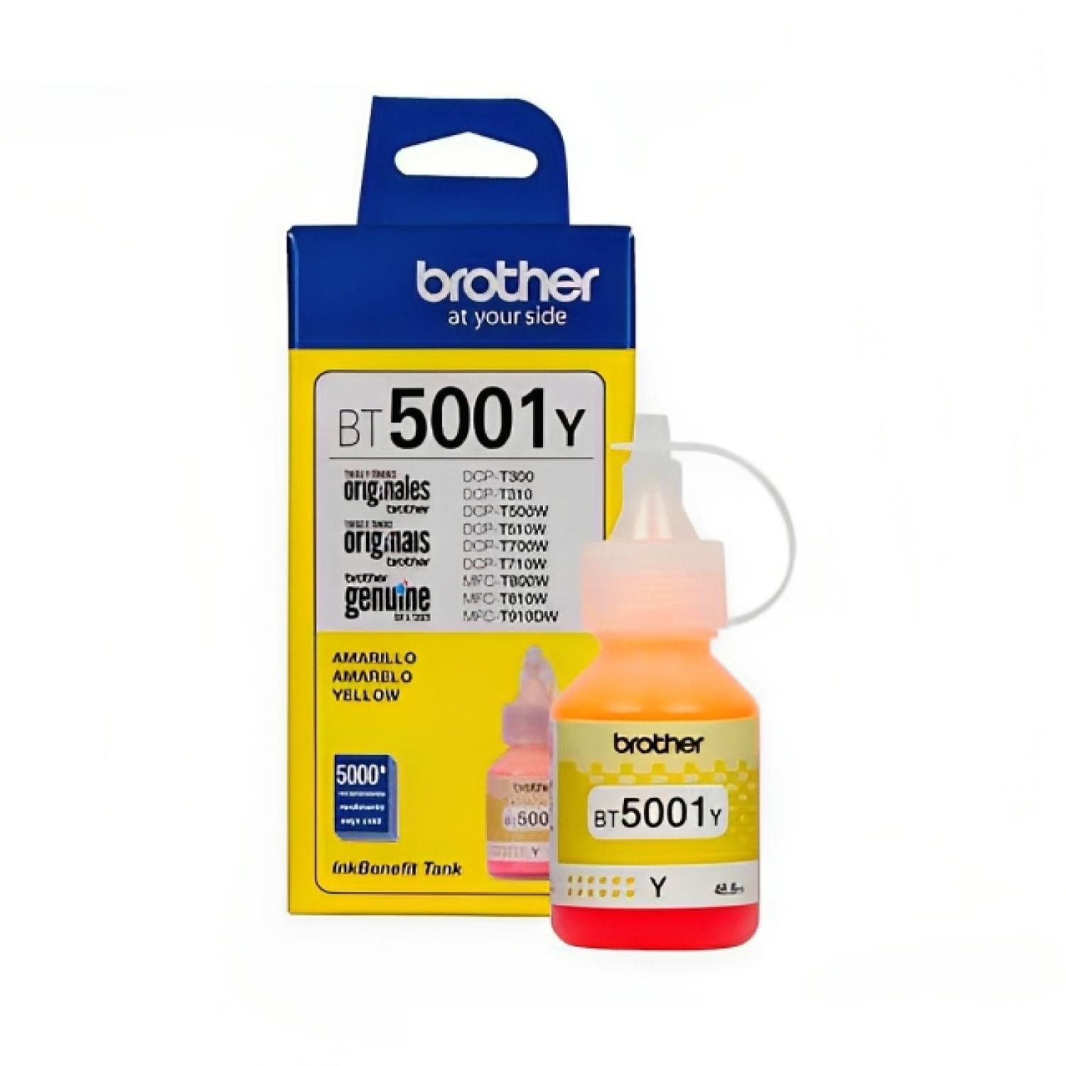 TINTA BROTHER BT5001Y YELLOW - DCP-T300 / DCP-T500W / DCP-T700W